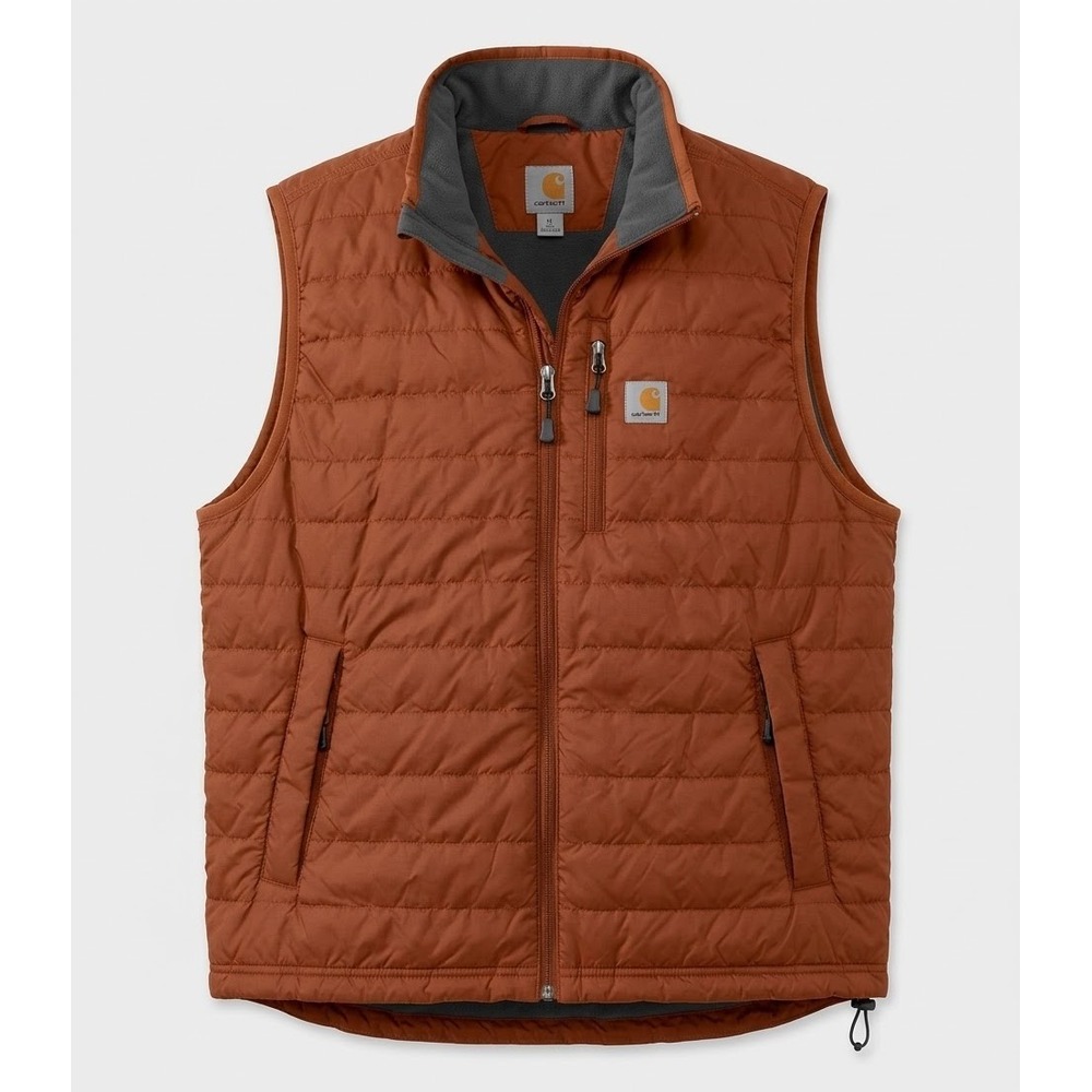 Carhartt 102286 Men's Brown Quilted Full Zip Vest. Size XL
